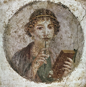 SAPPHO (612-545 BC). Greek poet. Womans portrait SAPPHO (612-545 BC). Greek poet. Womans portrait