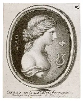Ancient Greek Art Prints: Sappho (On a Gem)