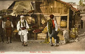 Sarajevo, Bosnia and Herzegovina - A Street Fruit Seller Sarajevo, Bosnia and Herzegovina - A Street Fruit Seller