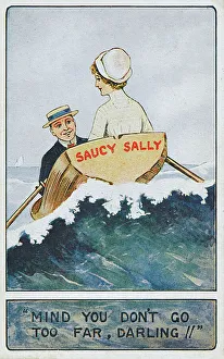 Saucy and silly seaside postcard with cheeky caption Saucy and silly seaside postcard with cheeky caption
