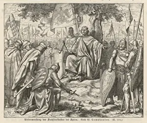 Medieval Art Prints: Saxon Princes Submit