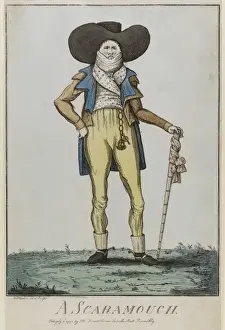 Commedia Dell'arte History Prints: A Scaramouche