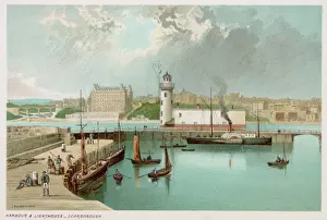 Scarborough Harbour Print: Lighthouse by the Sea