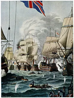 Scene from the Battle of Trafalgar, Cape Trafalgar, Spain Scene from the Battle of Trafalgar, Cape Trafalgar, Spain
