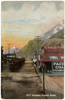 Scene at Broadway, Skagway, Alaska, USA Scene at Broadway, Skagway, Alaska, USA