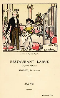 Scene in a fancy Paris restaurant, 1913 Scene in a fancy Paris restaurant, 1913