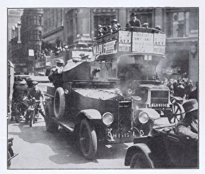 A scene of a London street during the General Strike, 1926 A scene of a London street during the General Strike, 1926