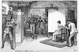 Early 20th Century Portrait Print: A Studio Scene