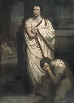 Scene from Julius Caesar Print - Marcus Brutus Oil on Canvas