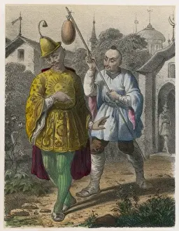 18th Century Illustrations Prints: Scholar of Laputa