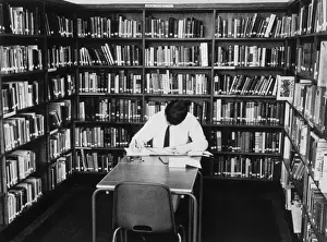 1950s School Library Print