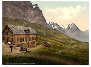 Schynige Platte, Grosse and hotel, Bernese Oberland, Switzer Schynige Platte, Grosse and hotel, Bernese Oberland, Switzer