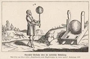 Science Print: Guericke's Sulphur Globe Electrical Generator