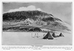 Scott's Expedition Camp Under Cloudmaker Print 1913
