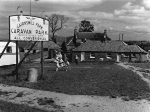 Caravan Prints: Print of a Scottish Caravan Site at Cairnsmill Dairy Farm (Holiday Camp)
