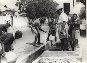 Scouts and cubs, Bob A Job Week, Ghana, West Africa Scouts and cubs, Bob A Job Week, Ghana, West Africa