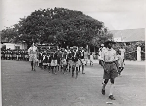 Scouts and cubs marching, Accra, Ghana, West Africa Scouts and cubs marching, Accra, Ghana, West Africa