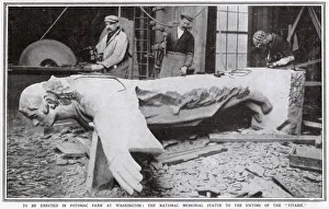 The sculpting of the Titanic Statue designed by Mrs Harry Payne Whitney The sculpting of the Titanic Statue designed by Mrs Harry Payne Whitney