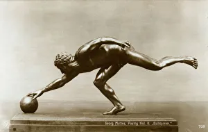 Sculpture of a male ball player by Georg Mattes Sculpture of a male ball player by Georg Mattes