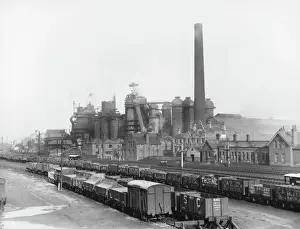 Prints of Iron-smelting works at Scunthorpe, Lincolnshire, England Industrial Prints: Scunthorpe Iron Works Print, Lincolnshire, England
