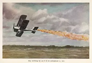 World War One Planes Prints: Se5A Skywriting