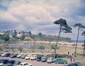 1950s Print: Paignton Sea Front Scene