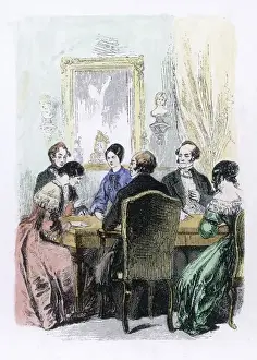 Spiritualism History Prints: SEANCE 1850S