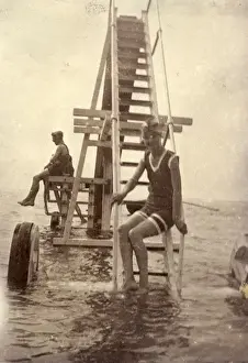 Vintage Diving Equipment Prints: Seaside Diving Machine