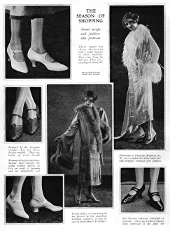 The season of shopping featuring ladies fashions and shoes The season of shopping featuring ladies fashions and shoes