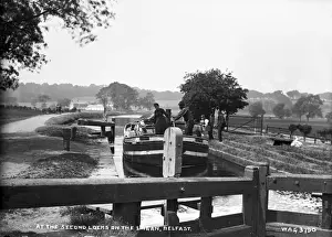 Early 1900s Belfast Views Prints: At the Second Locks on the Lagan, Belfast