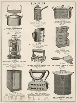 Kitchen Equipment Prints: A selection of kitchen sundries