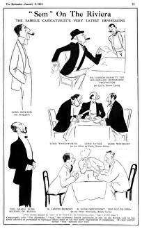 Sem on the Riviera, famous personalities 1913 Sem on the Riviera, famous personalities 1913