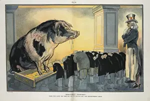 Puck Magazine Illustration Prints: Senatorial courtesy