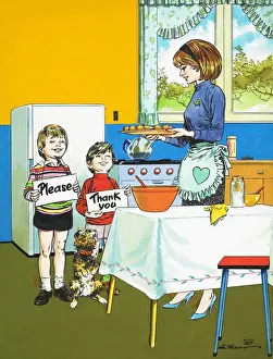 Family Cooking Together Prints: Sending the right message