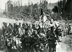 Serbian infantry, Battle of Drina, Serbia, WW1 Serbian infantry, Battle of Drina, Serbia, WW1
