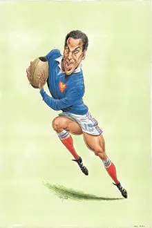 Serge Blanco Print 1980s Rugby Art Prints, Posters
