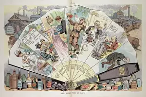 Puck Magazine Artwork Prints: The seven ages of dope