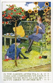 Sewing in the Garden by Millicent Sowerby Sewing in the Garden by Millicent Sowerby