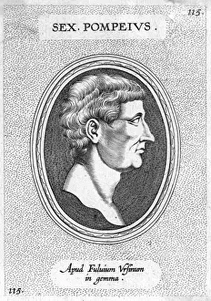 Sextus Pompeius Print, Ancient Roman Nobleman 75-35 BCE
