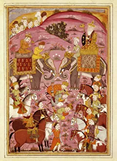 Shahnameh. The Book of Kings. 16th c. First Meeting Shahnameh. The Book of Kings. 16th c. First Meeting