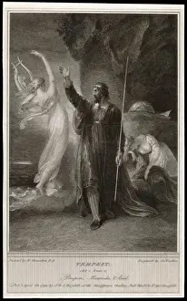 Prints of Act I, Scene II Whilst Miranda sleeps, Prospero asks Ariel if he has Perform d to point the tempest that I bade thee? Ariel Prints: Mary Evans Print of Shakespeare's The Tempest Act I Scene II