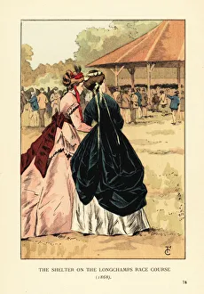 The shelter on the Longchamps Race Course, 1868 The shelter on the Longchamps Race Course, 1868