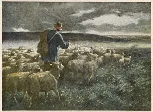 Stormy Weather Landscape Prints: Shepherd and Storm