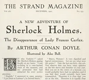 Sherlock Holmes Prints: Sherlock Holmes Print: The Disappearance of Lady Frances Carfax