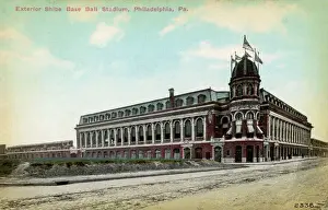 Baseball Stadium Prints: Shibe Park Baseball Grounds Print, Philadelphia c.1908