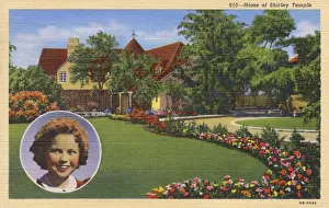 Shirley Temple Prints: Shirley Temple at Home Vintage Print 1930s
