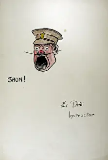 Great War Historical Images Prints: SHUN ! The Drill Instructor