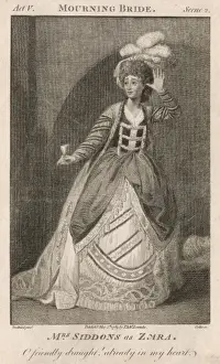 18th Century History Prints: Siddons as Zara