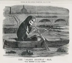 Print of a Highwayman on the River Thames