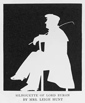 19th Century Literary Figures Prints: Silhouette / Byron